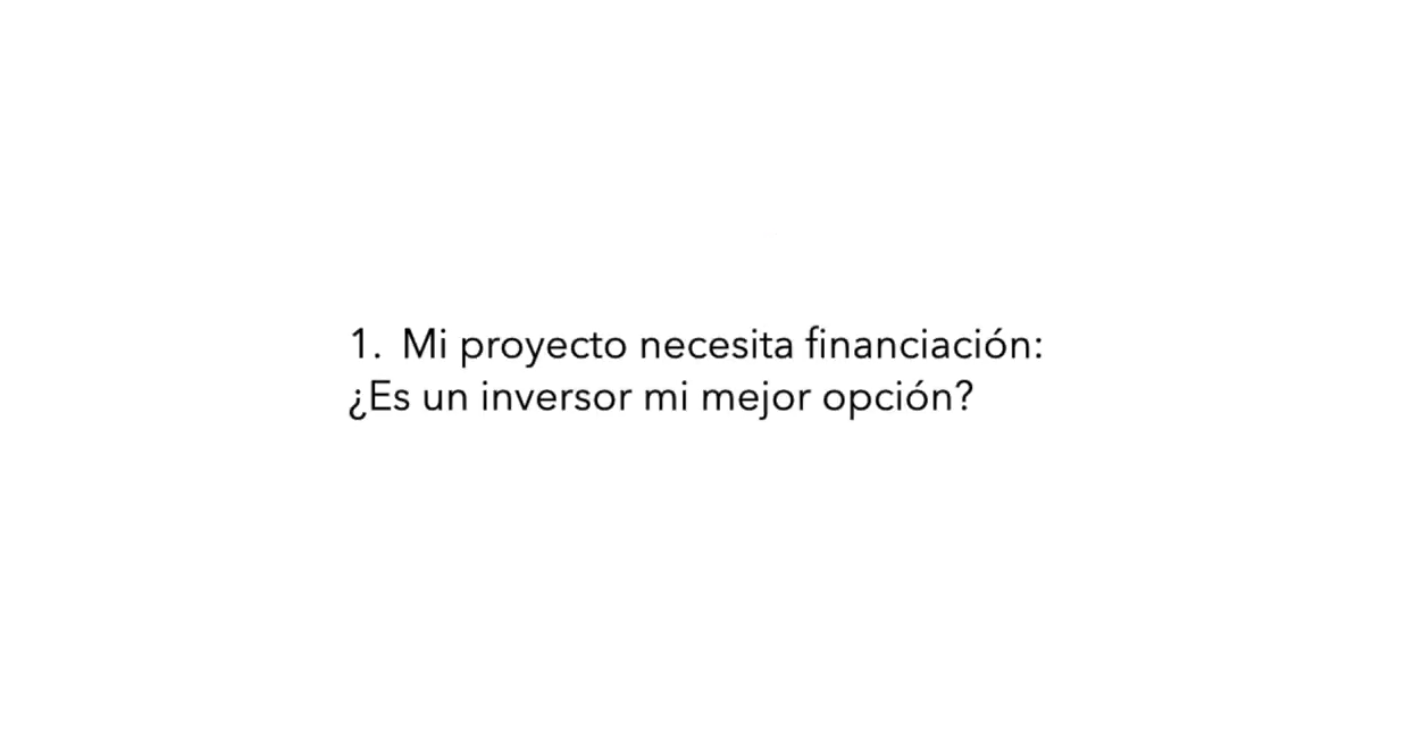 1.1 TU PROYECTO DE FINANCIACIÓN – Opciones